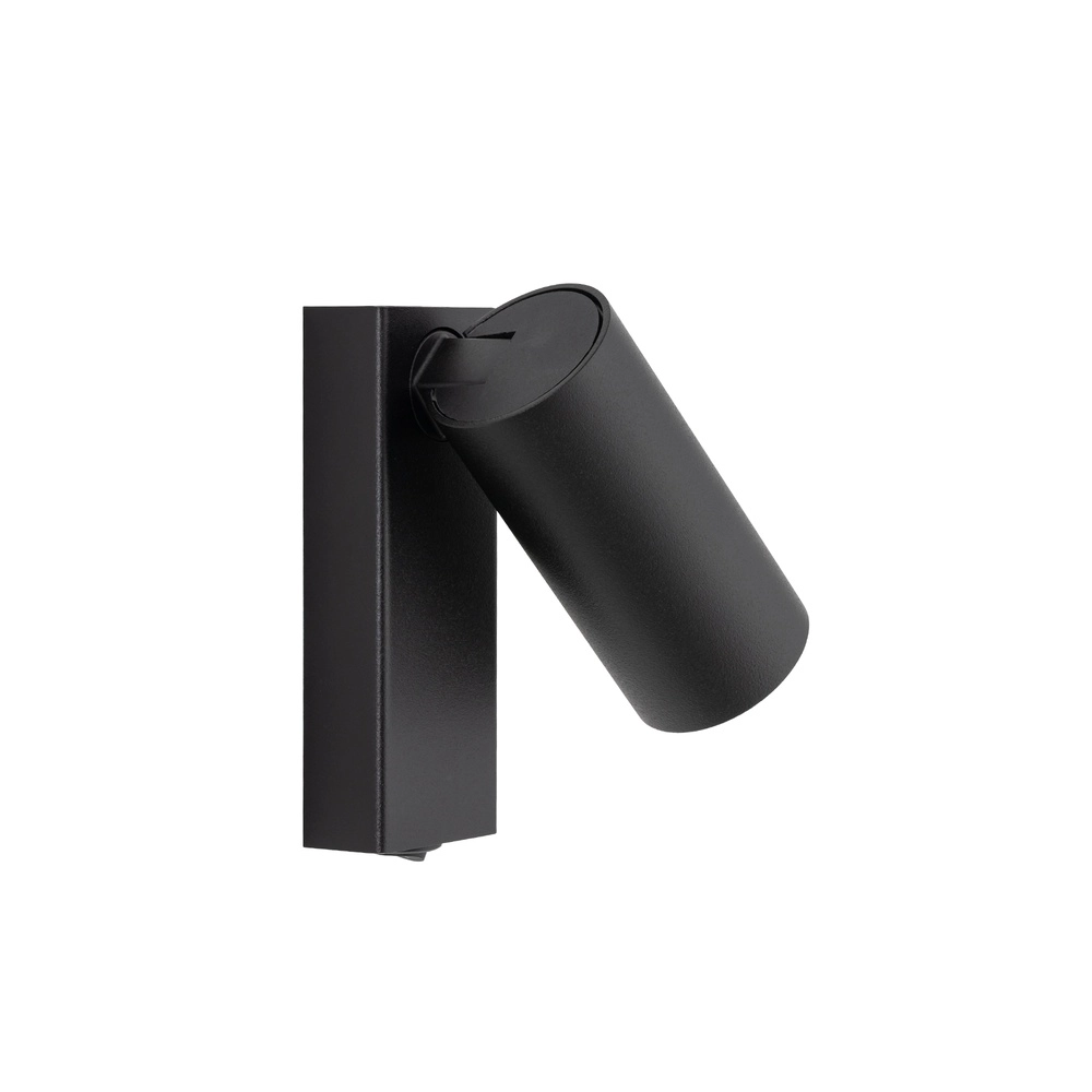 Richtbare spot Fourty met schakelaar - zwart Lyora 5903139117630