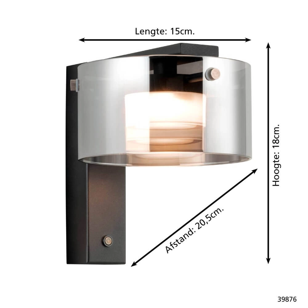 Wandlamp met smoke glas Copillos Stars of Light 9002759398767