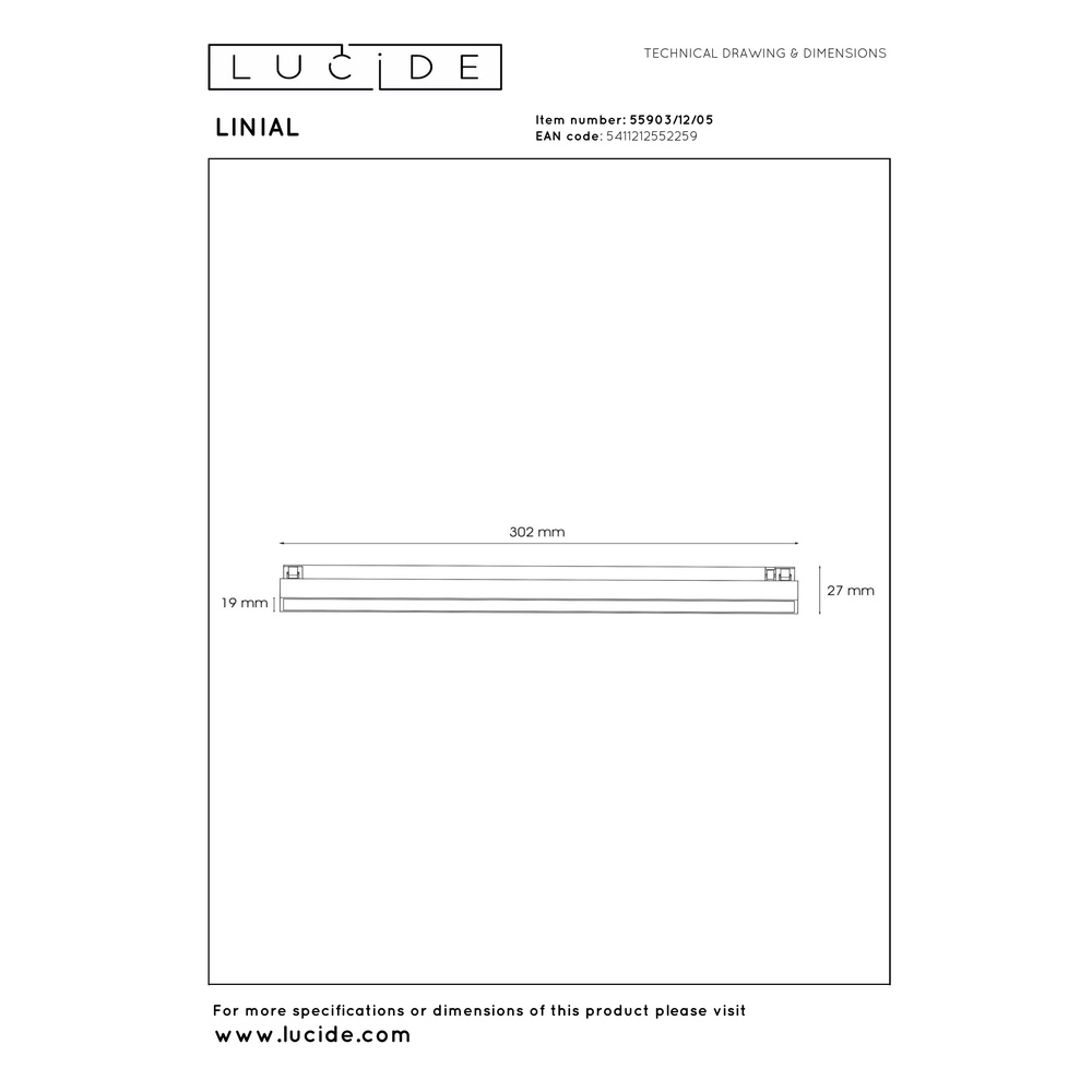 1-fase railspot Linial Glyx champagne Premium by Lucide 5411212552259