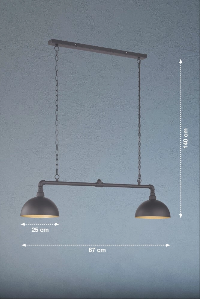 Industriële hanglamp Leitung 2-lichts Fischer & Honsel 4003694606479