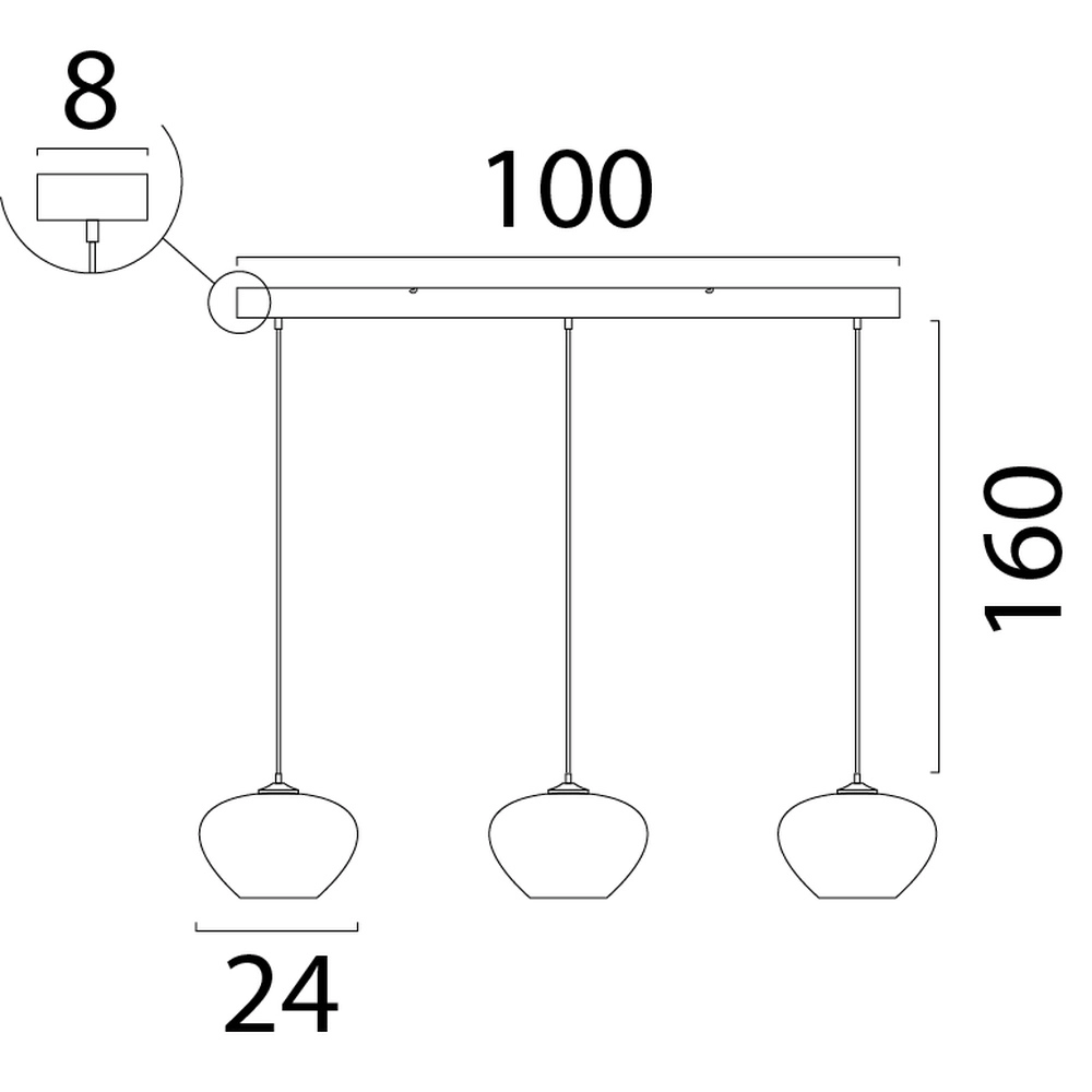 Think Paper hanglamp Cartone 3x Ø24cm Masterlight 8718121396705