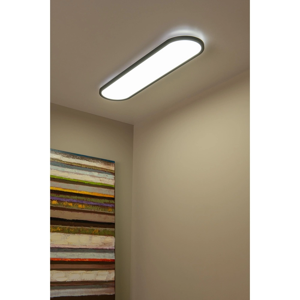 Ovale plafonniere Elly zwart 36W Lucide 5411212071828