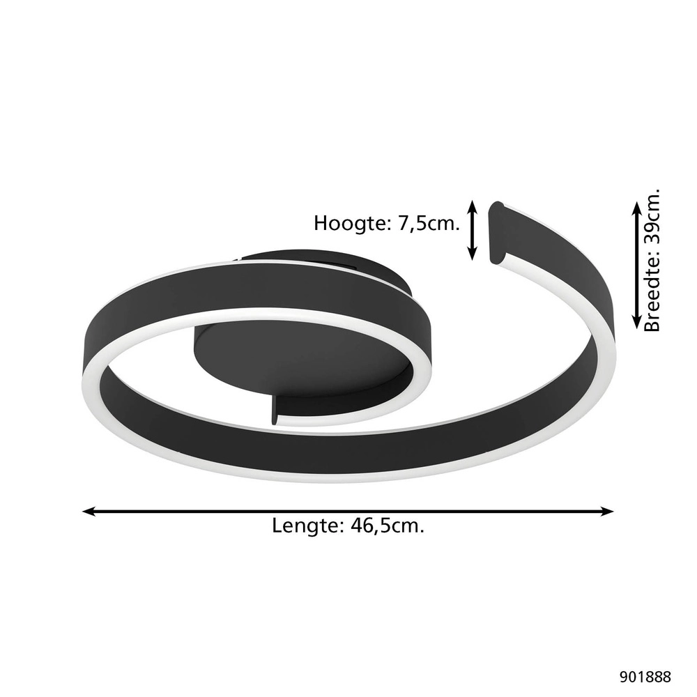 Smart plafondlamp Andabaia-Z zwart design Eglo 9008606358298