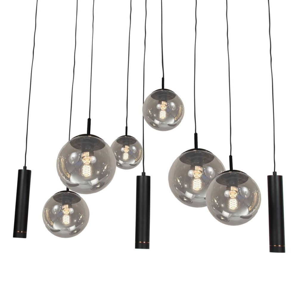 Design hanglamp Bollique 9-lichts zwart Steinhauer 8712746187670