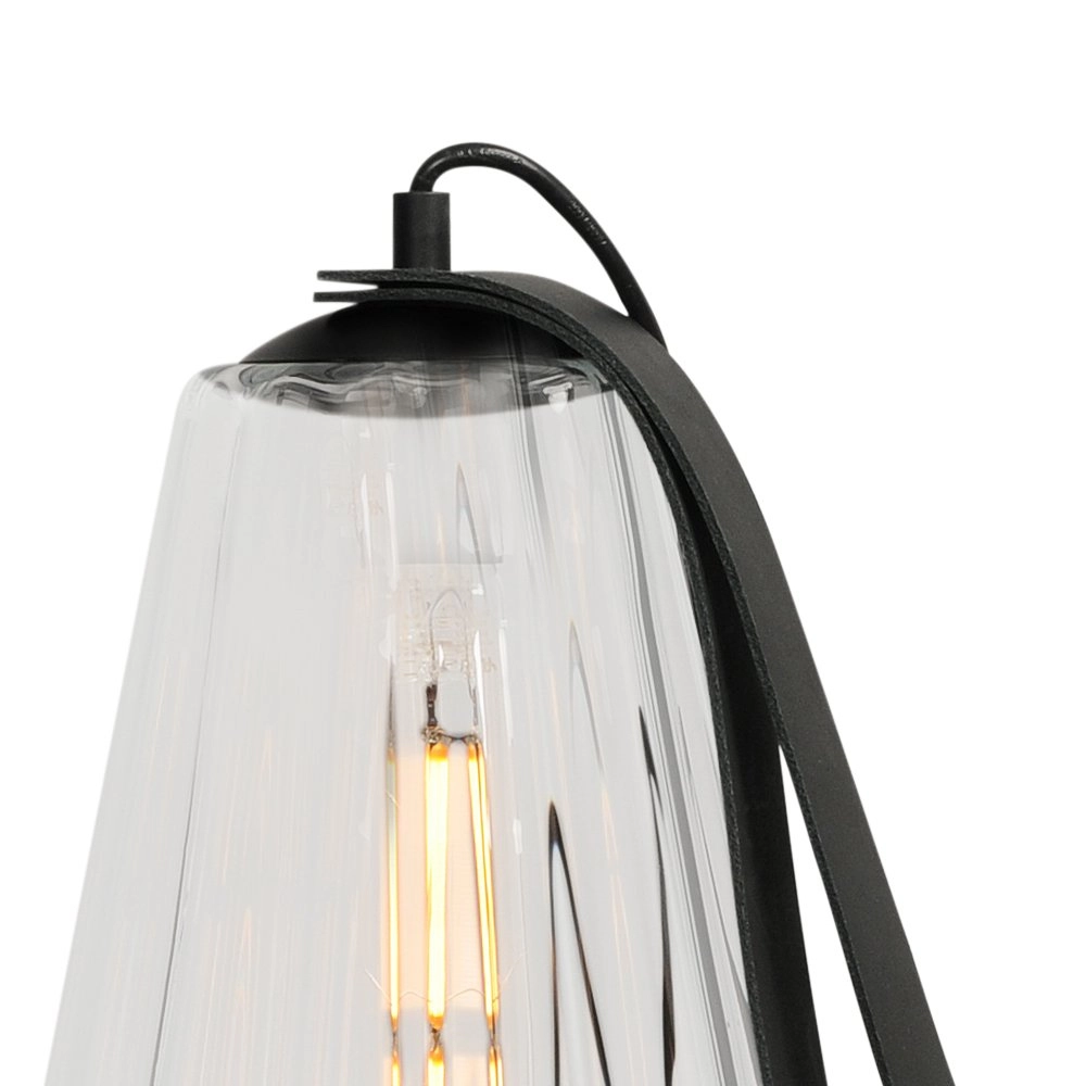 Tafellamp zwart Diamond 80cm met helder glas Masterlight 8718121259215