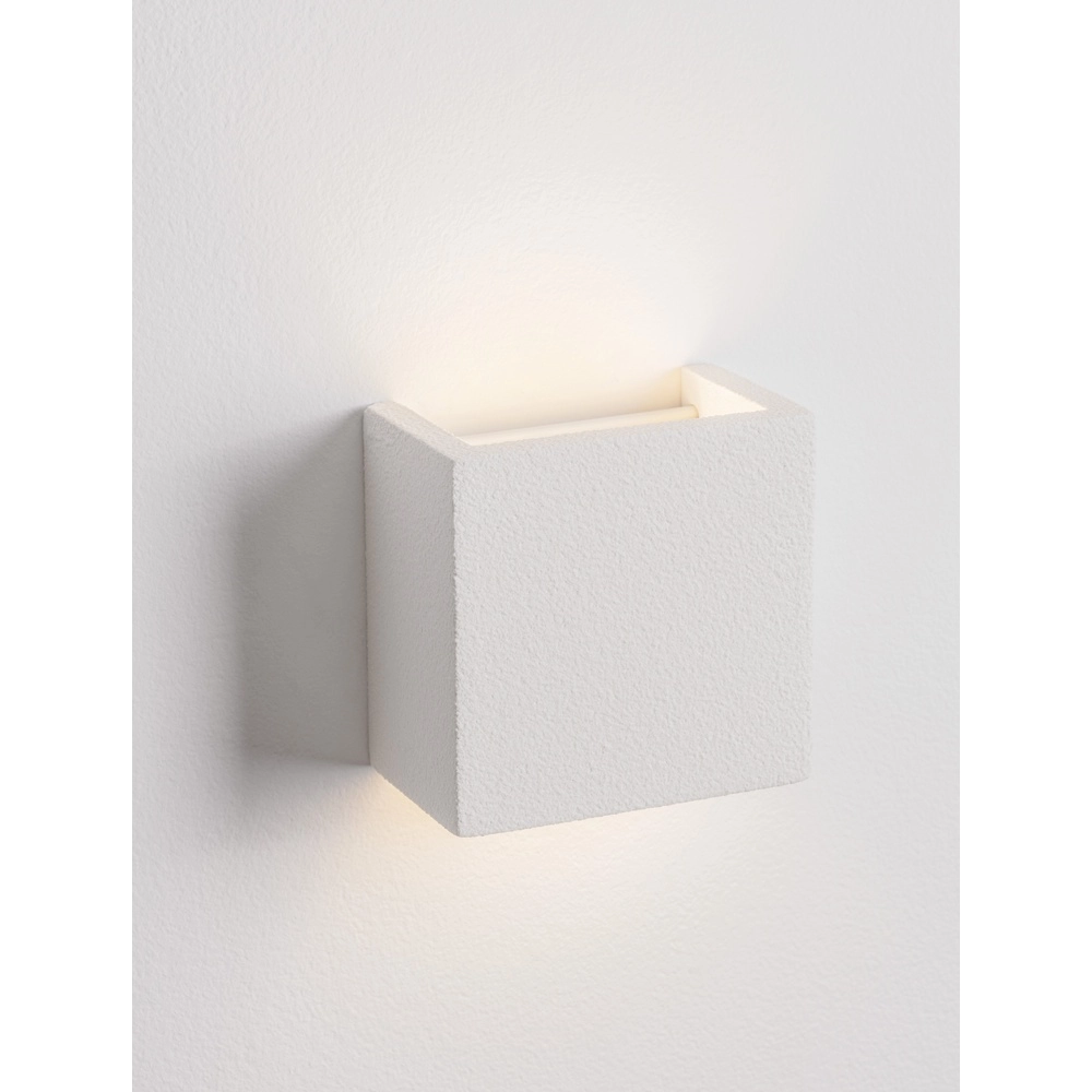Vierkante wandlamp Sensia wit 12,5cm