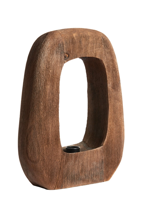 Donker houten tafellamp Kelafo 33 x 40cm Light & Living 8717807691080