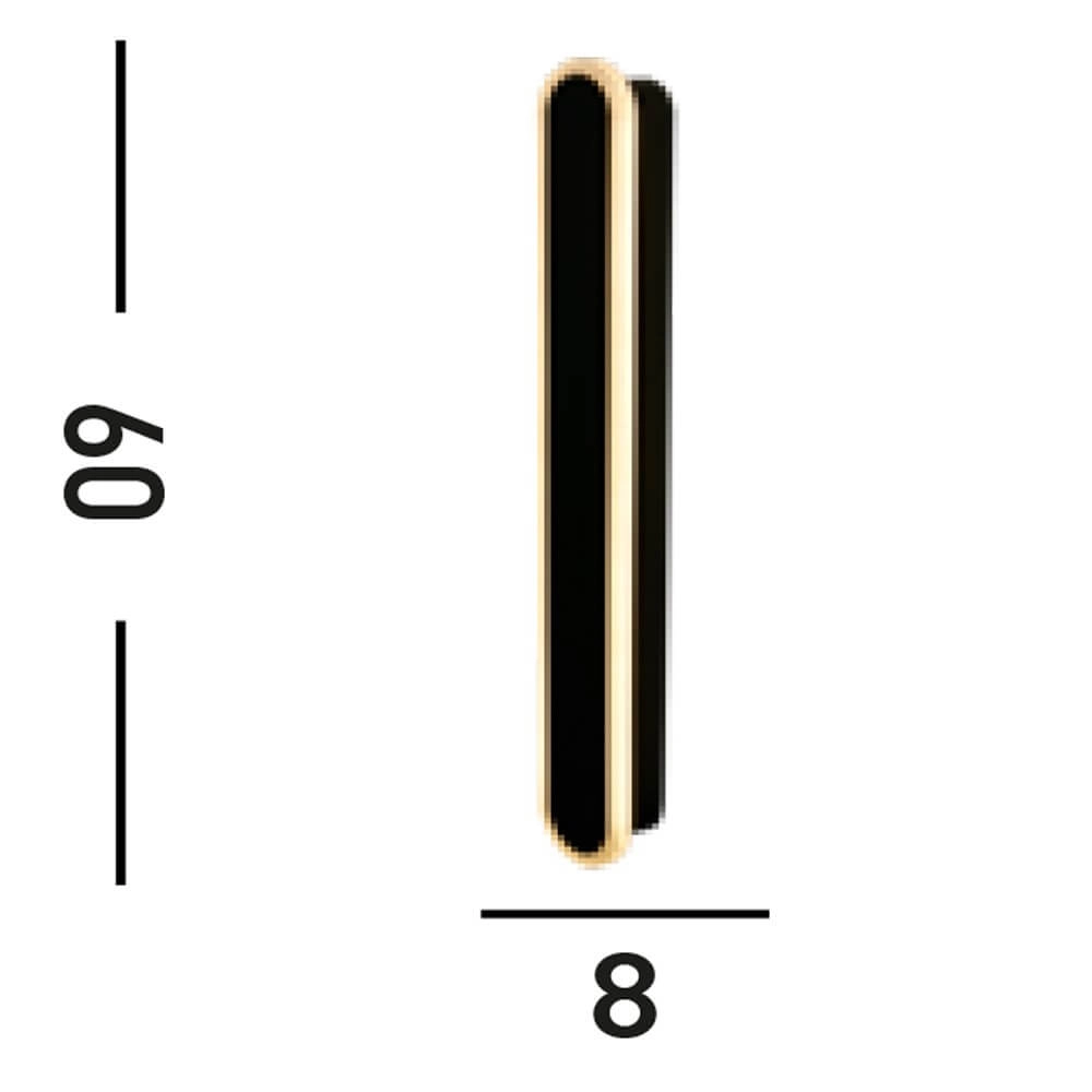 Design wandlamp Bordo zwart 60cm Searchlight 5053423271996