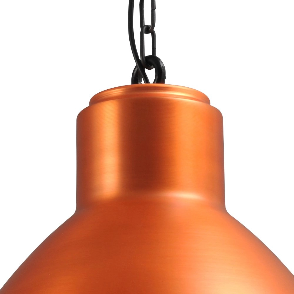 Roodkoperen industrie hanglamp Industria 44 44cm roodkoper met zwart Masterlight 8718121237428