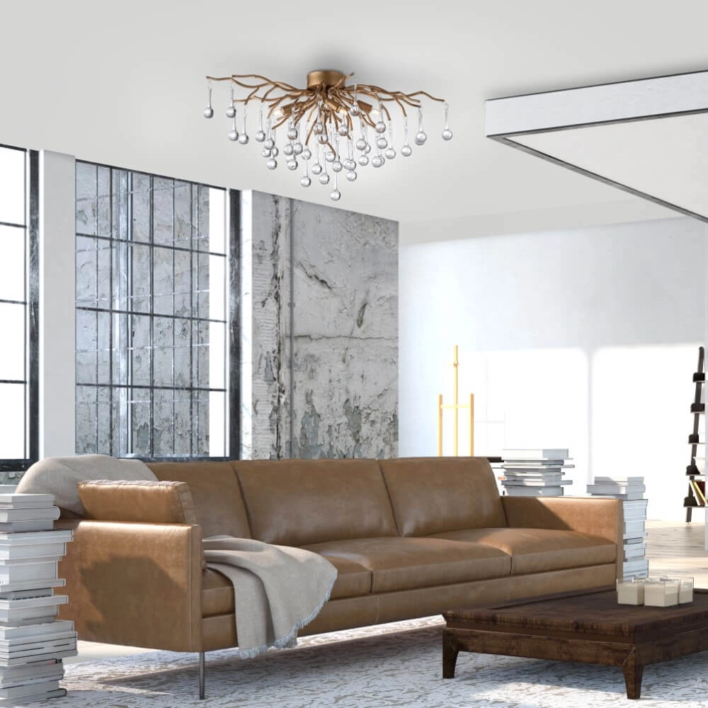 Kroonluchter Icicle messing 60cm Paul Neuhaus 4012248352069