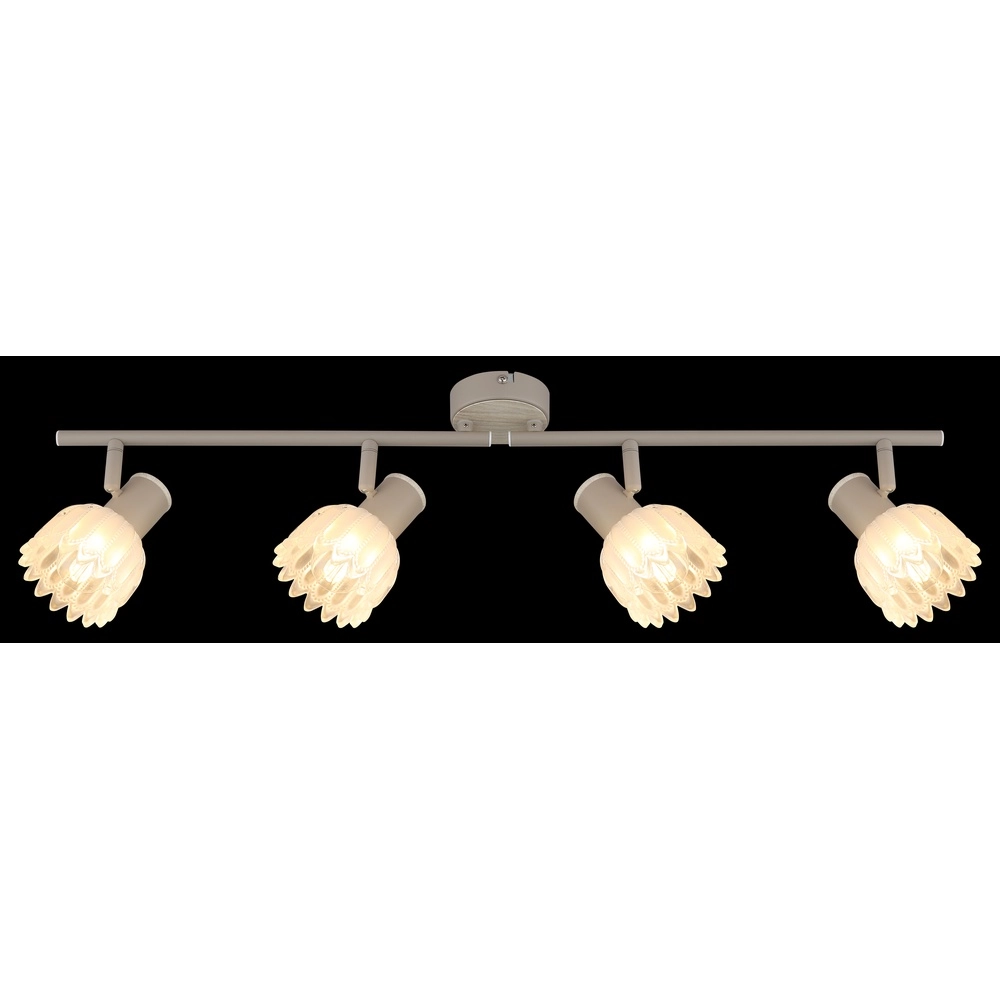 4-lichts plafondspot Planta zand bruin Globo 9007371575930