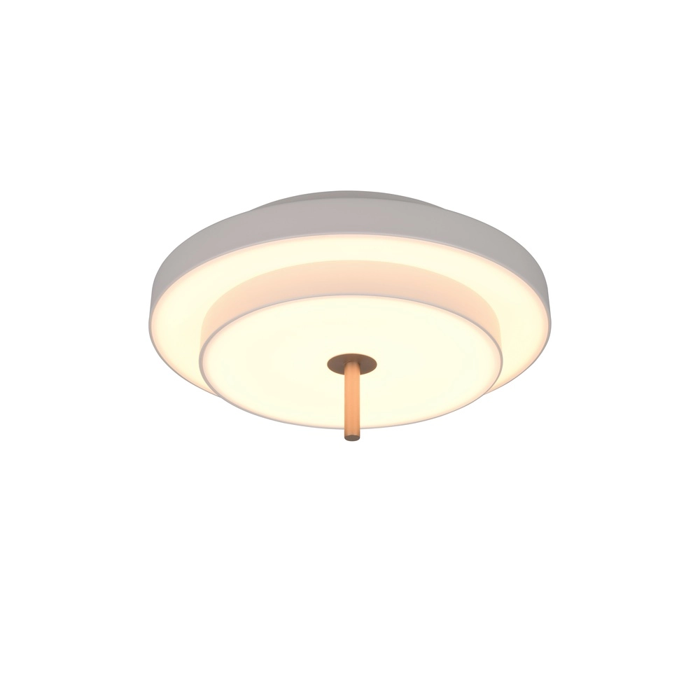 Moderne plafondlamp Keaton wit Ø 40cm Trio 4017807653700