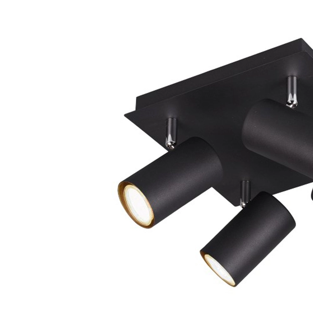 Spot Marley 4-lichts mat zwart Trio 4017807408676