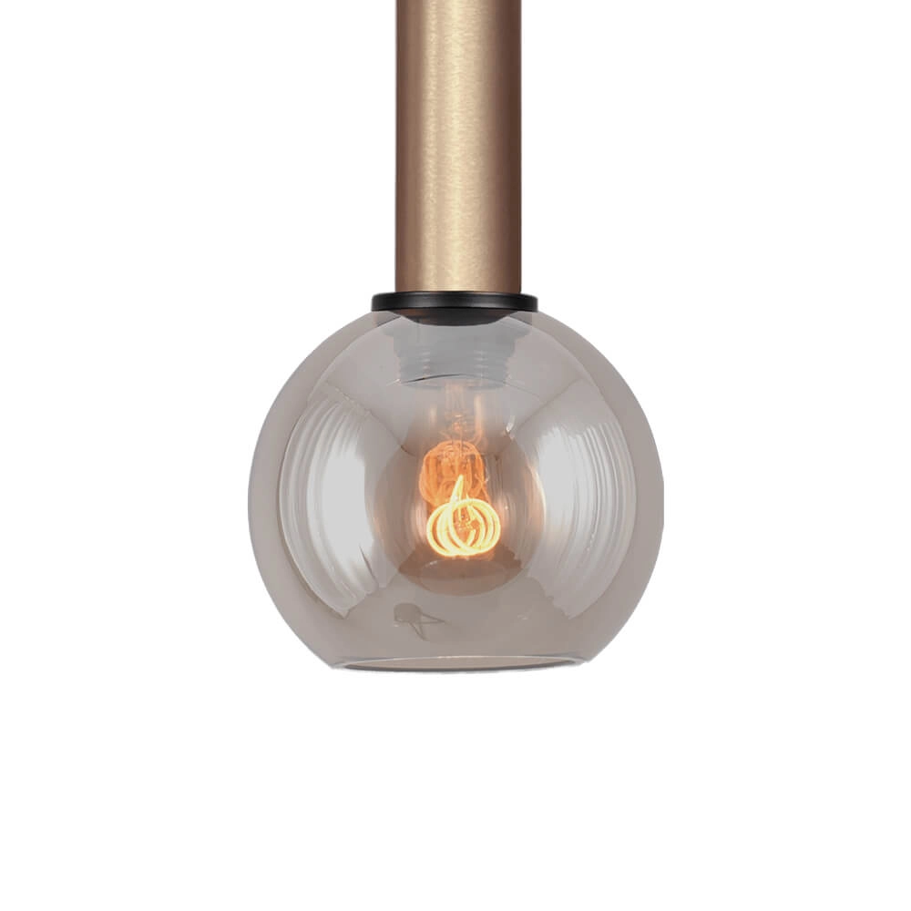 Hanglamp Ø 15cm Bella 2 Messing goud met goud glas Masterlight 8718121333915