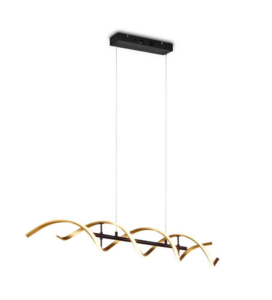Design led hanglamp Sequence zwart met goud Trio 4017807540734