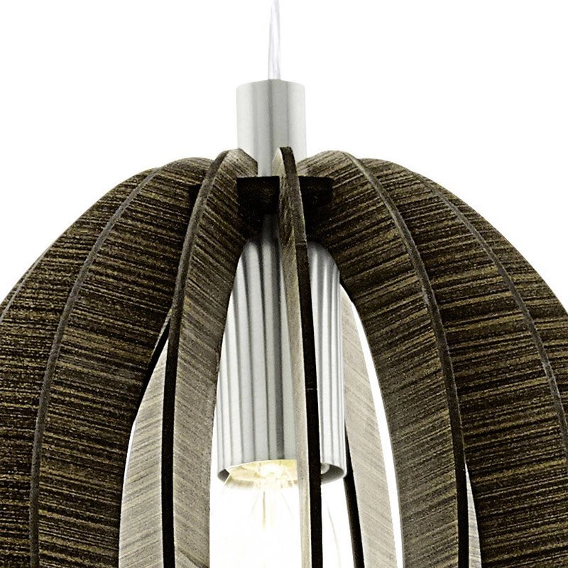 Landelijke hanglamp Cossano 30cm donkerbruin Eglo 9002759946357