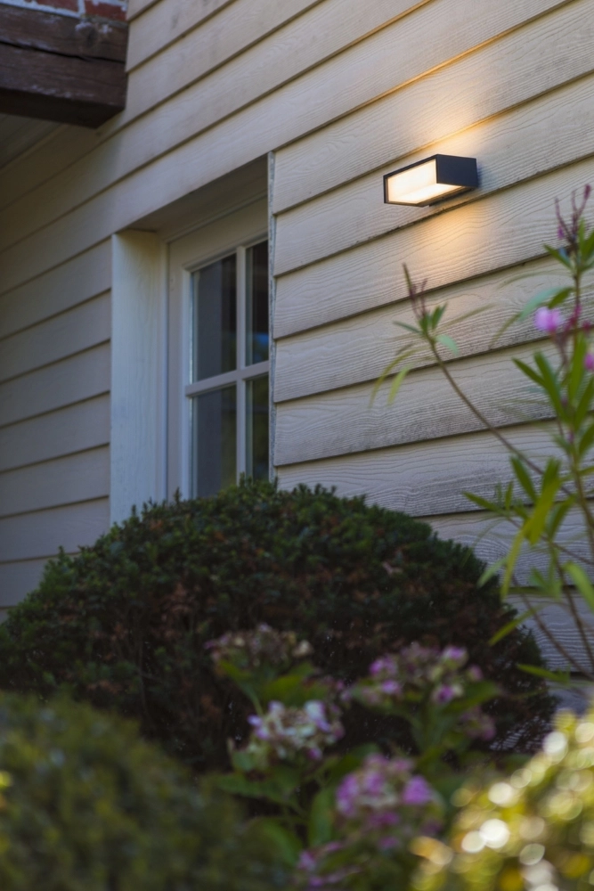 Moderne wandlamp Telis grijs met solar Lutec 6939412018133