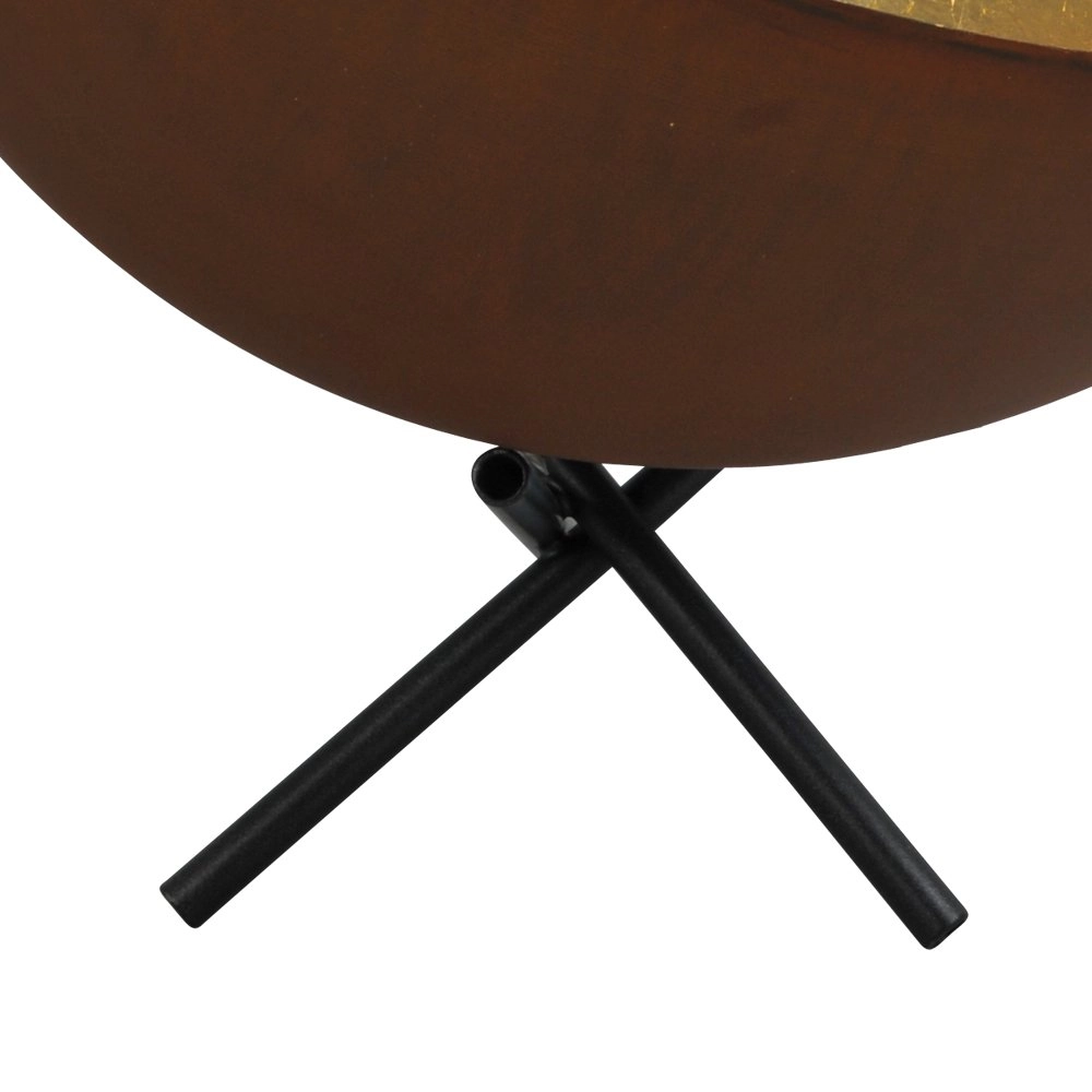 Vloer-tafellamp Industria 30 Uplighter roestbruin met goud Masterlight 8718121141756