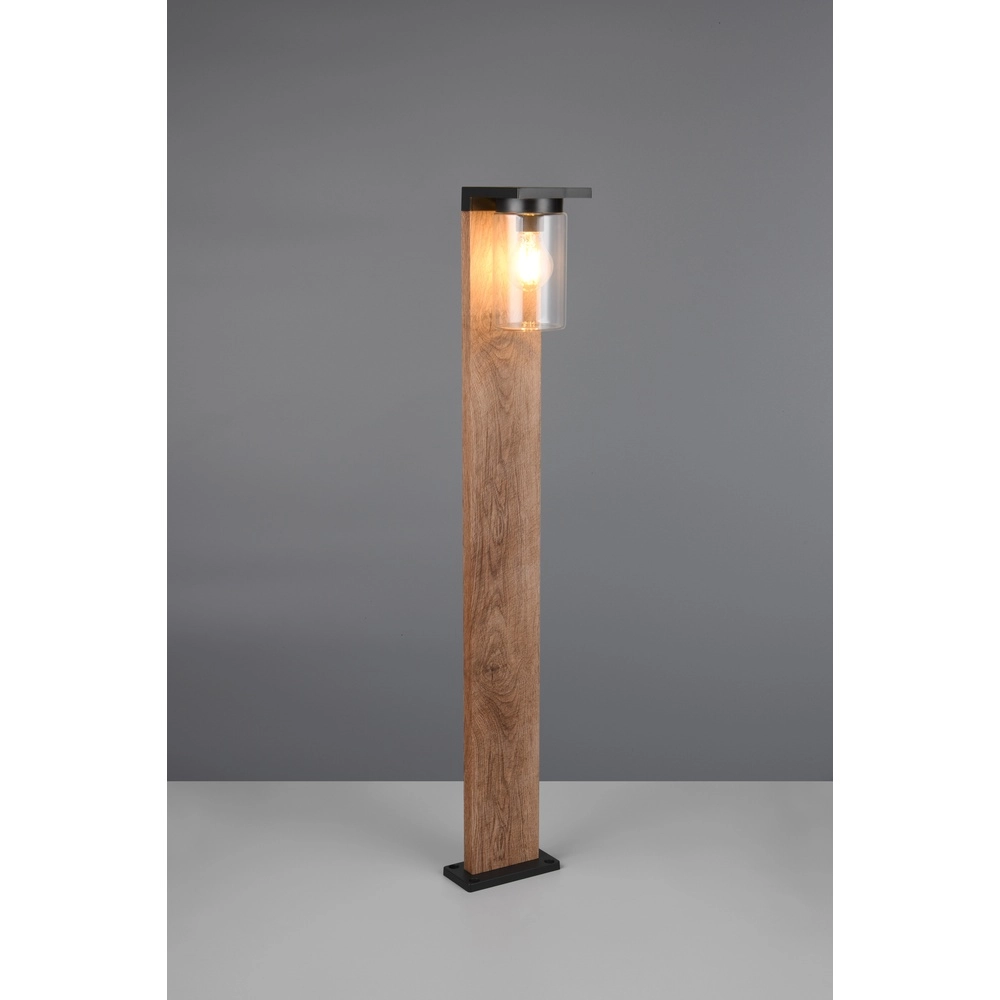 Tuinlamp Ardila zwart met hout 100cm Trio 4017807603453