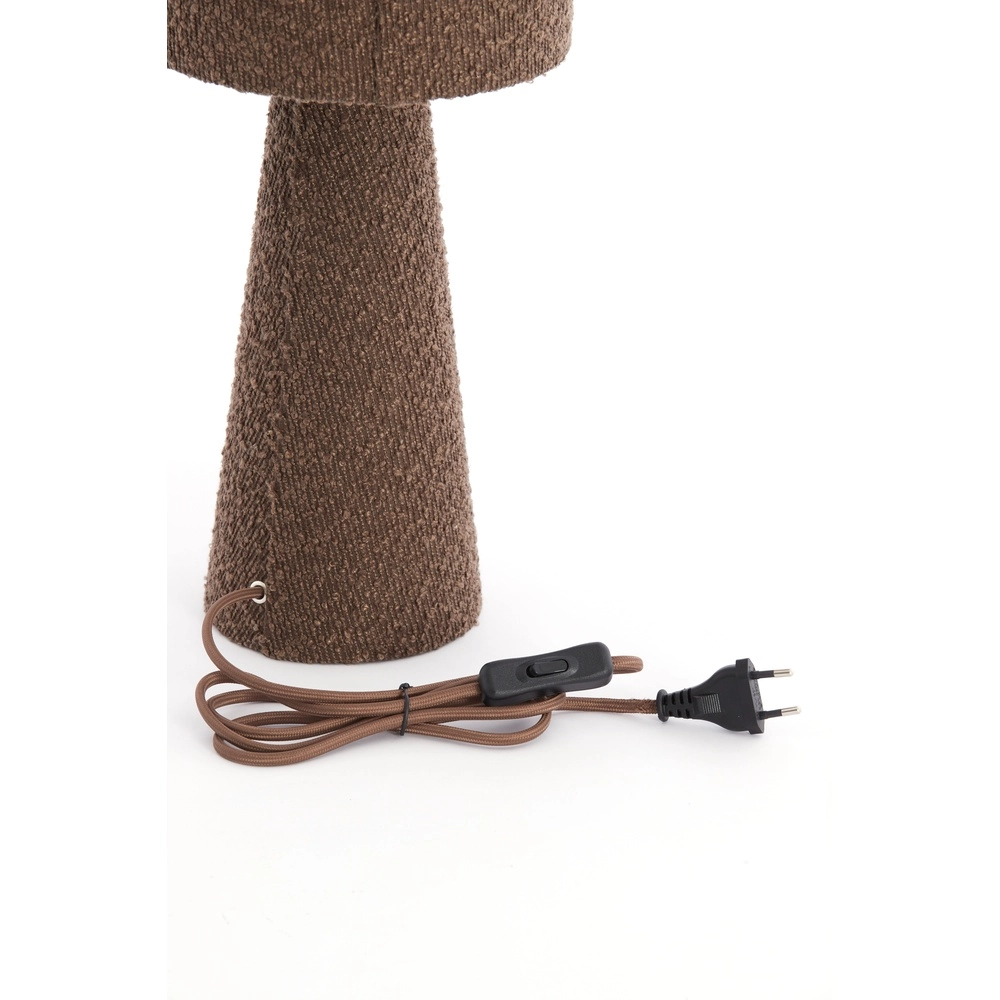 Boucle schemerlamp Micky 58cm - bruin Light & Living 8717807782764