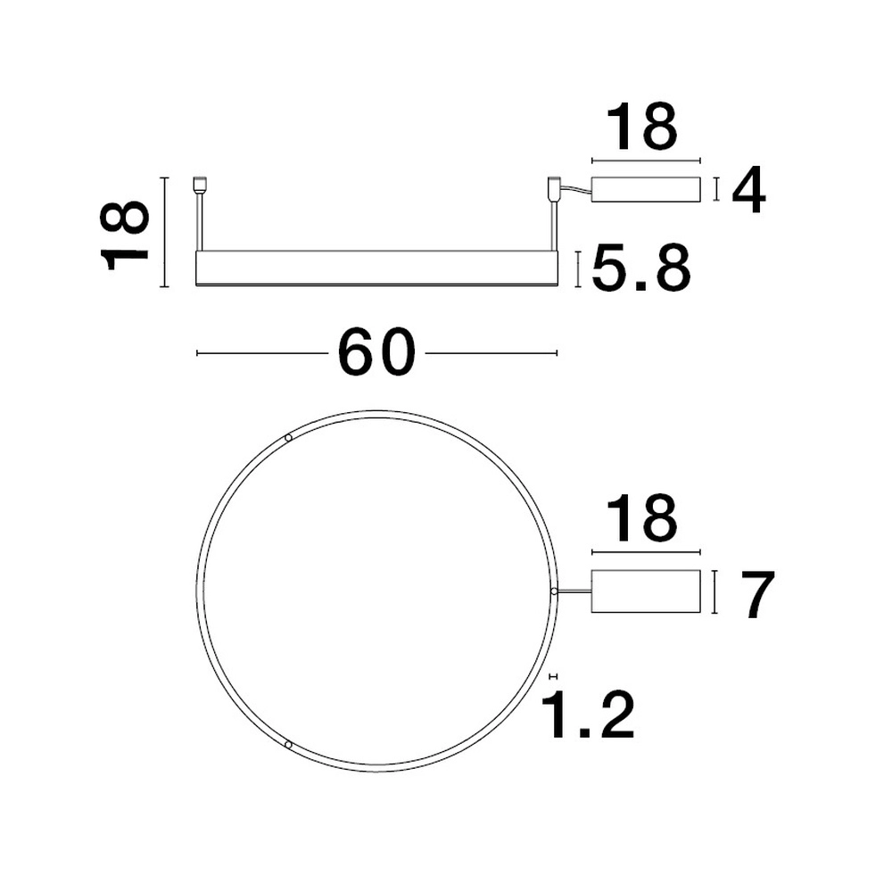 Plafondlamp Motif wit Ø 60cm Lyora 5212017442970