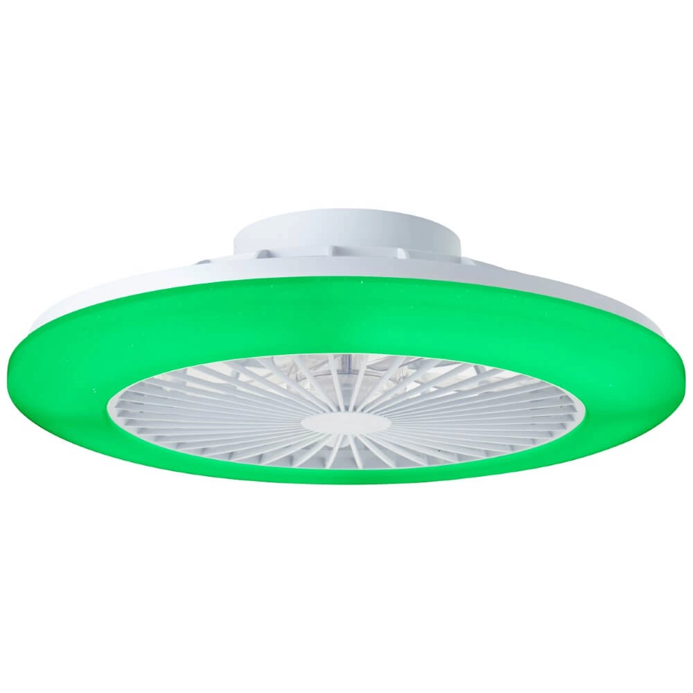Witte ventilator Salerno met RGB functie Brilliant 4004353433238