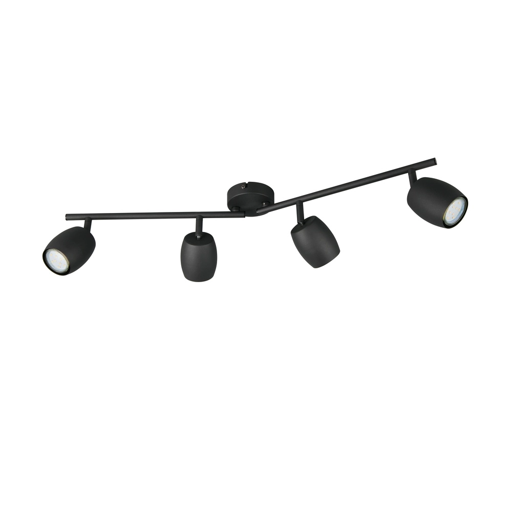 Plafondlamp Nancy 4-lichts zwart Trio 4017807657005