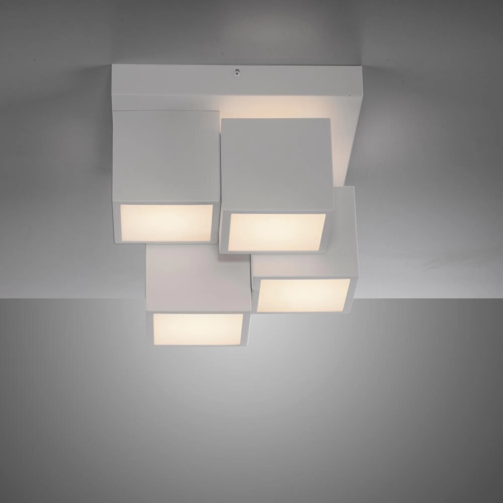 Witte plafondlamp Tetris wit Just Light 4043689004545