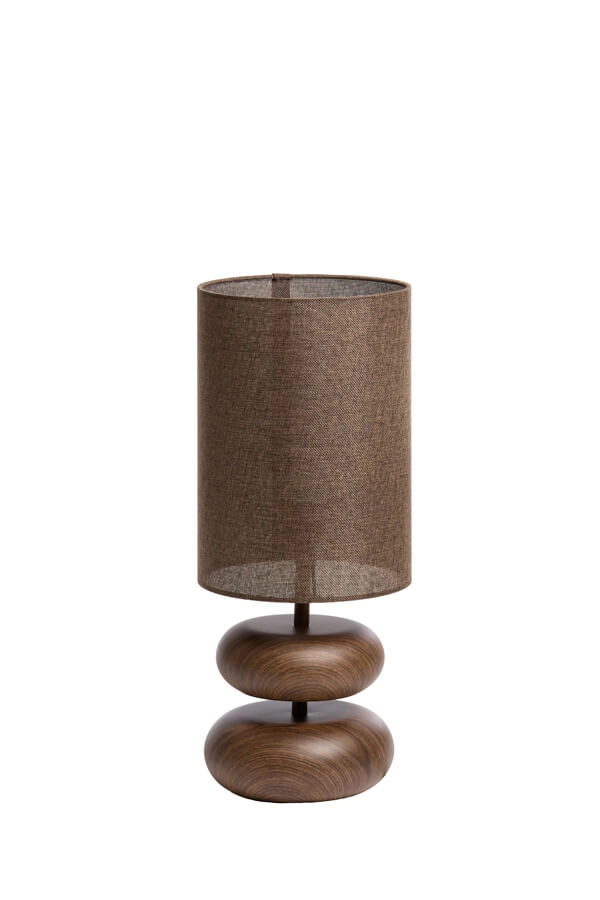 Tafellamp Danialo hout met bruin 50cm Light & Living 8717807759575