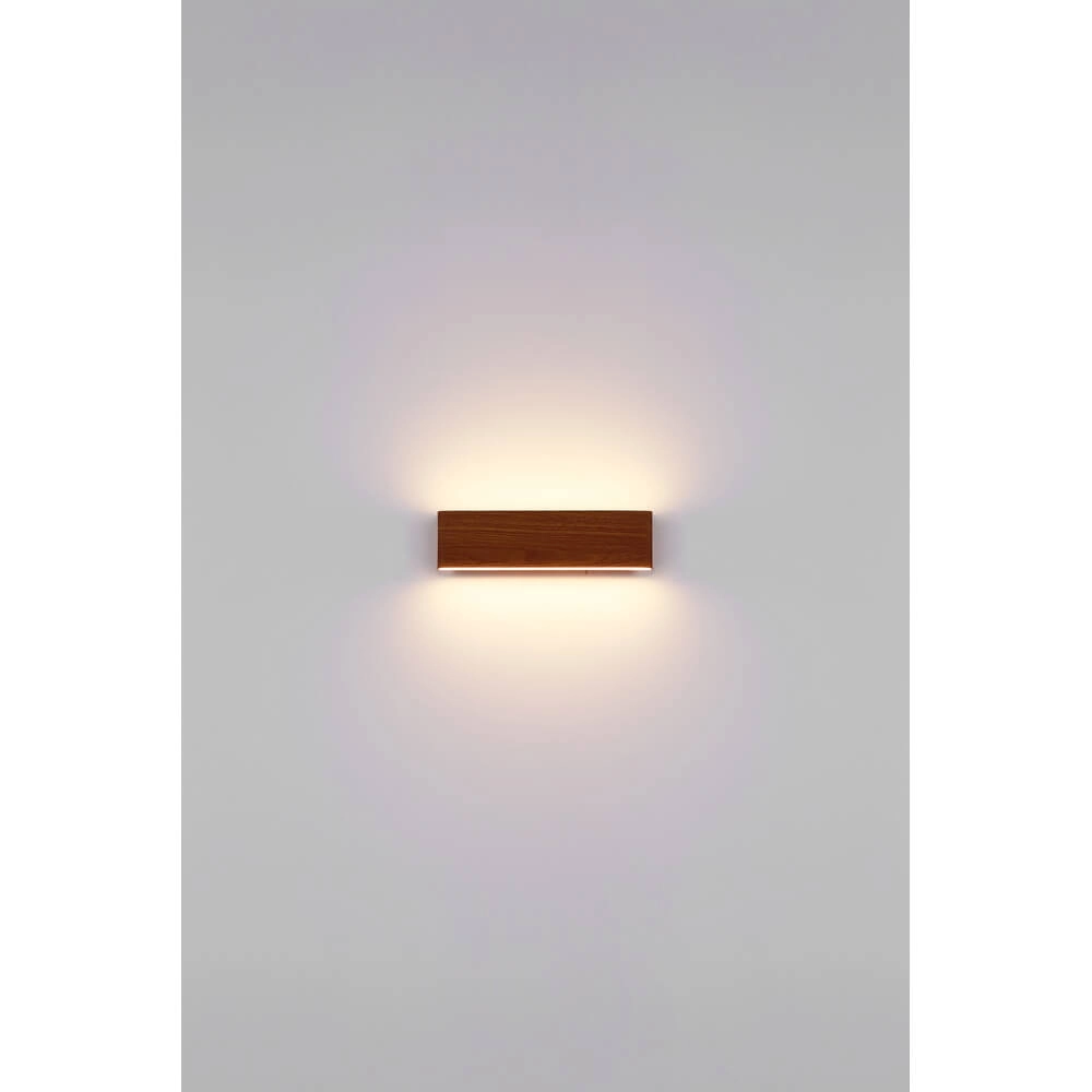 Design wandlamp Siegfried M hout met schakelaar Globo 9007371418145