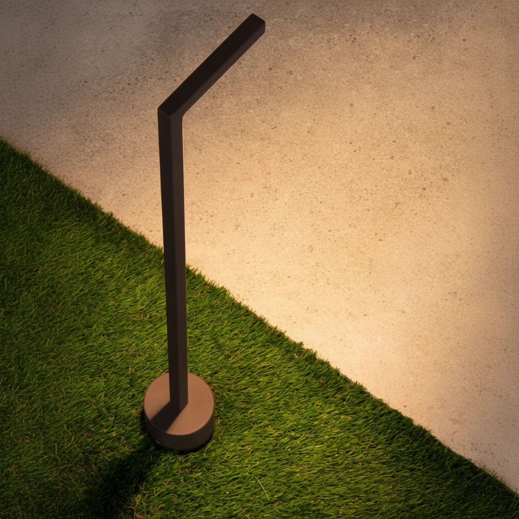 Strakke tuinlamp Pipe roestbruin 64,5cm