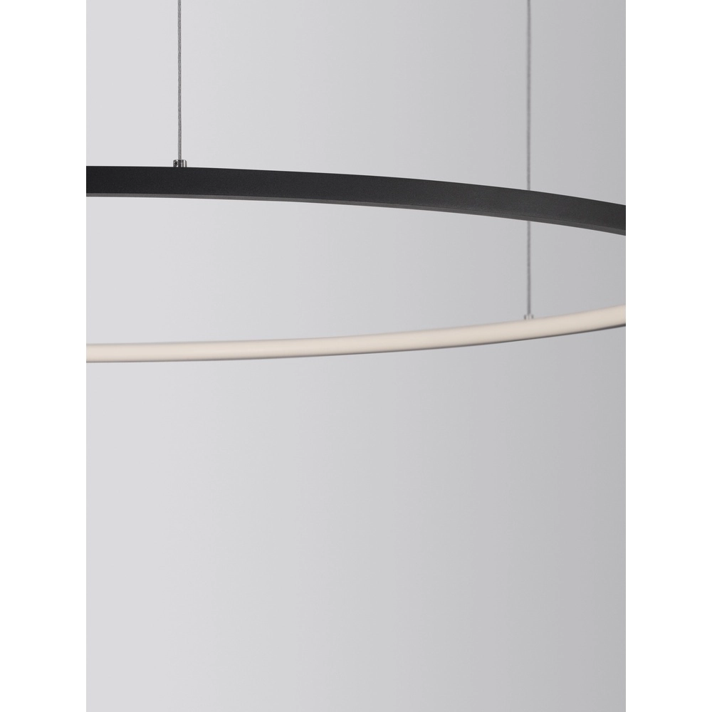 Round pendant lamp Tarquin black Ø 100cm Lyora 5212017438348