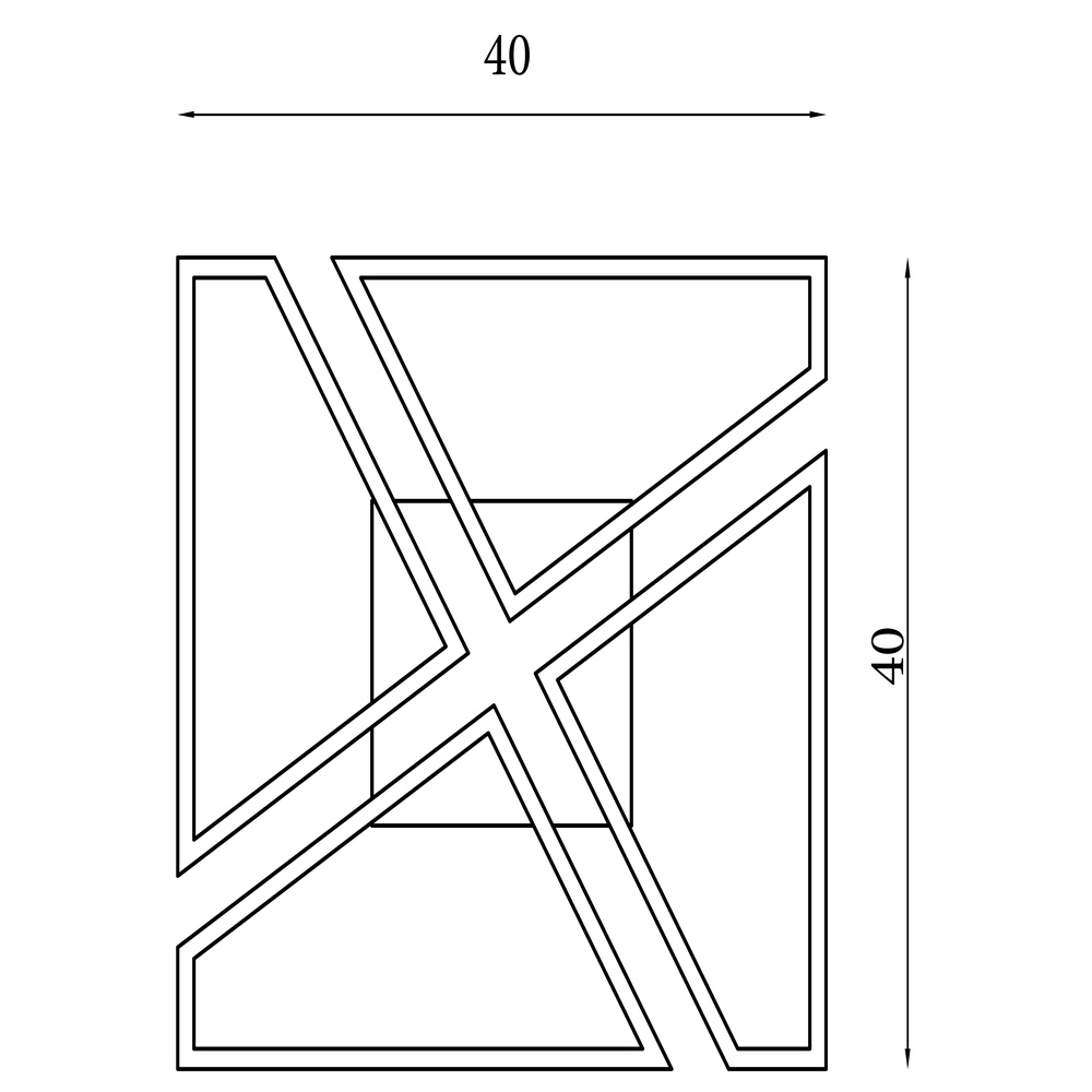 Plafondlamp Quatro zwart vierkant Searchlight 5053423302317
