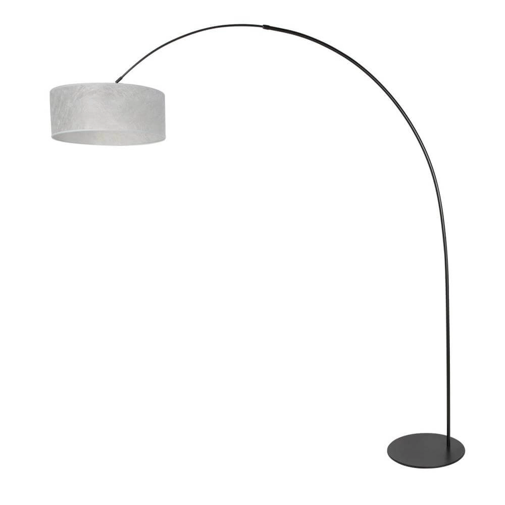 Vloerlamp Curve zwart met wit transparante kap Ø 50cm Steinhauer 8712746179477