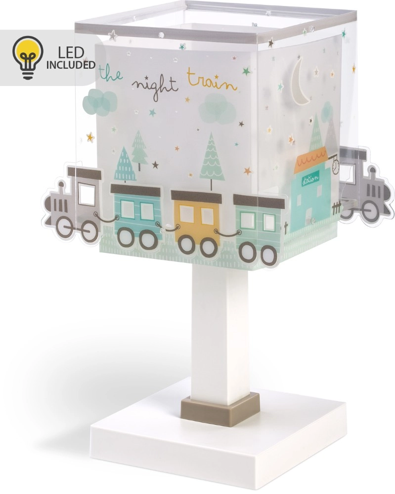 Tafellampje Night Train grijs glow in the dark