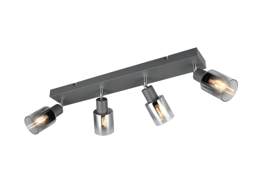 4-lichts plafondlamp Cadiz zwart Trio 4017807615784