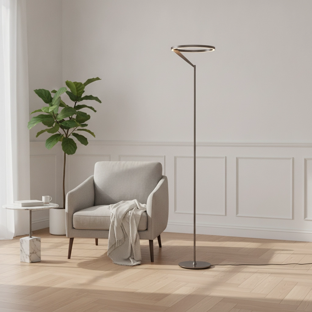 Vloerlamp Tilia nikkel