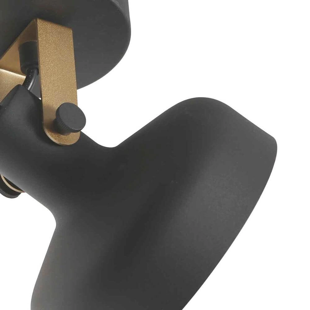 Wandlamp Prato zwart met goud Steinhauer 8712746176377