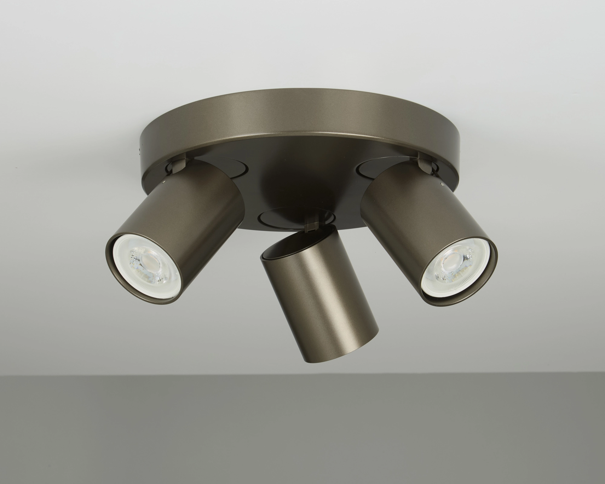 Plafondlamp Moon 3 rond brons Lyora 5053423311852