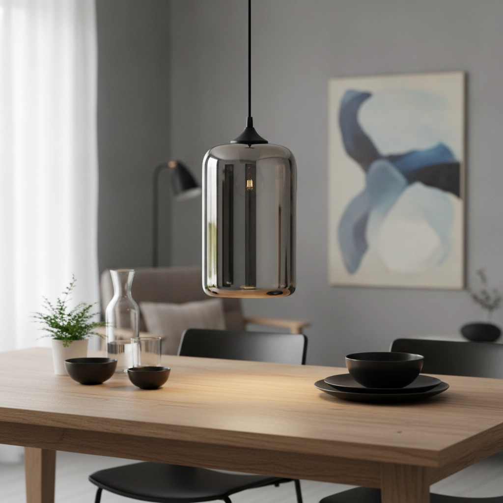 Hanglamp Savaz chroom glas Ø 17,5 x 29,8cm