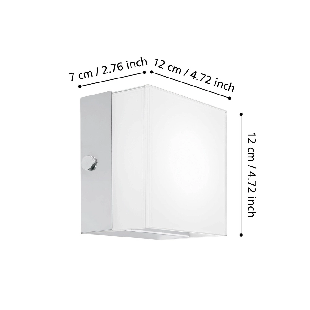 Strakke wandlamp Alea 2 chroom Eglo 9002759957476