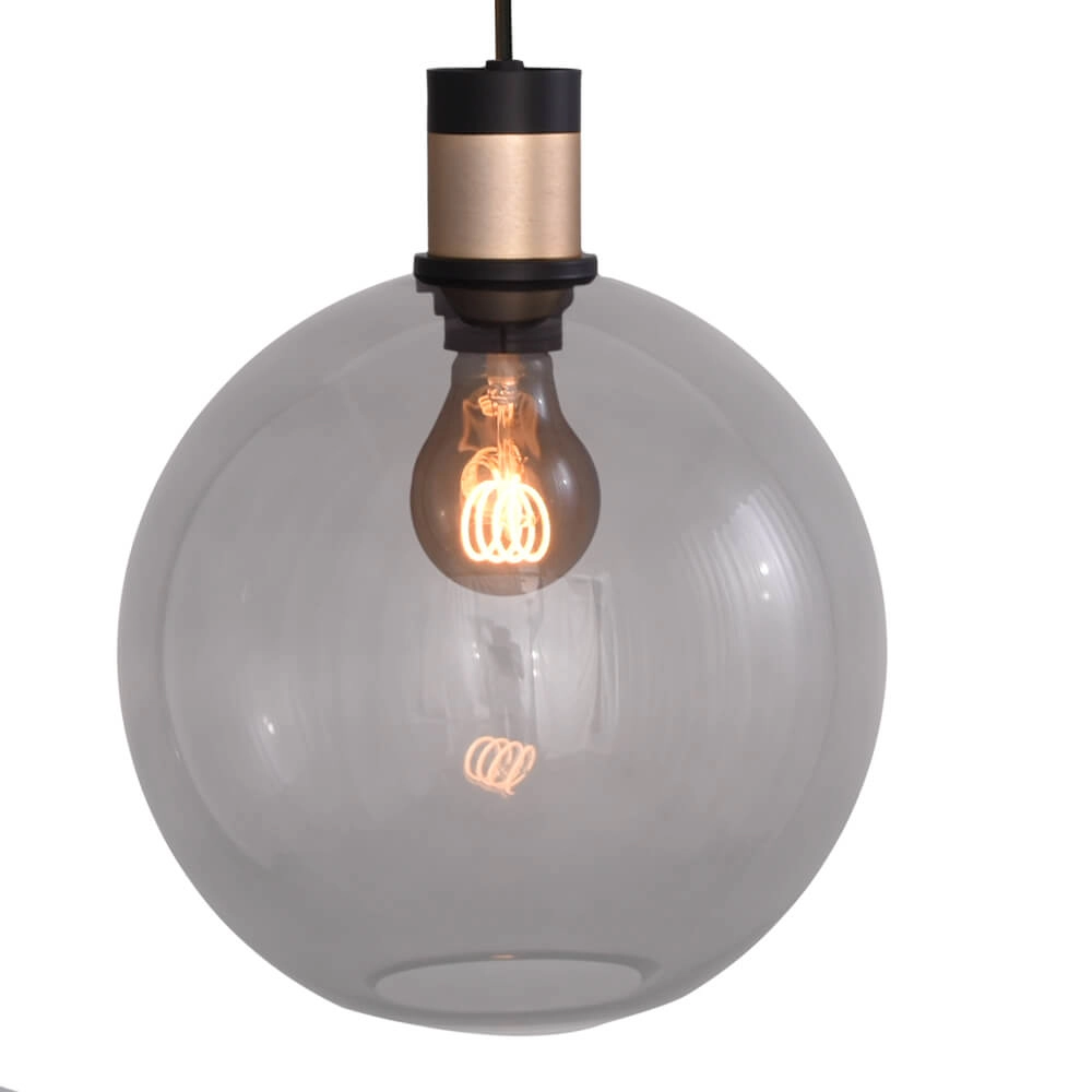 Vide hanglamp Lazise 2 3-lichts goud met zwart Masterlight 8718121303833