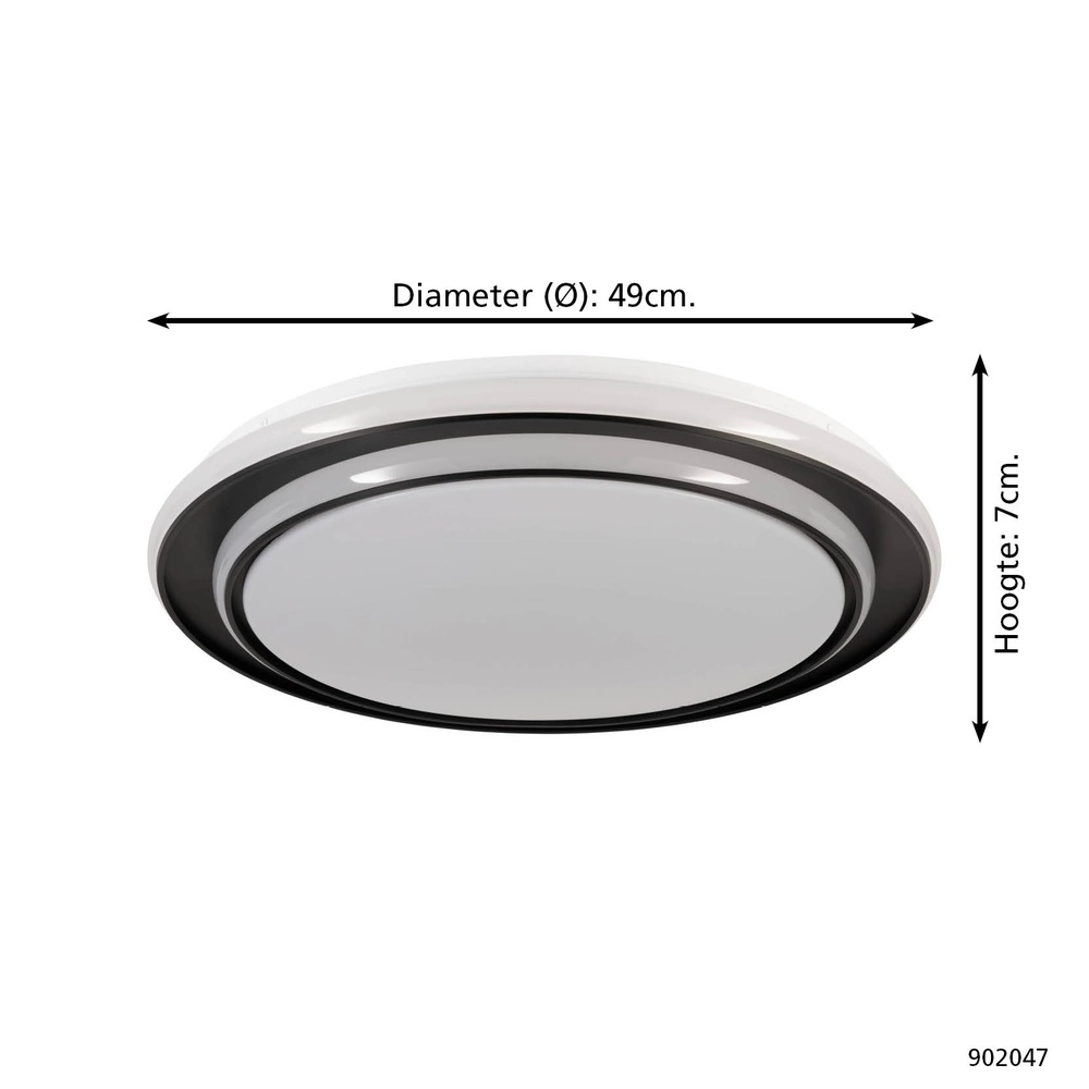 Plafonniere Moschetta zwart Ø 49cm Eglo 9008606357420