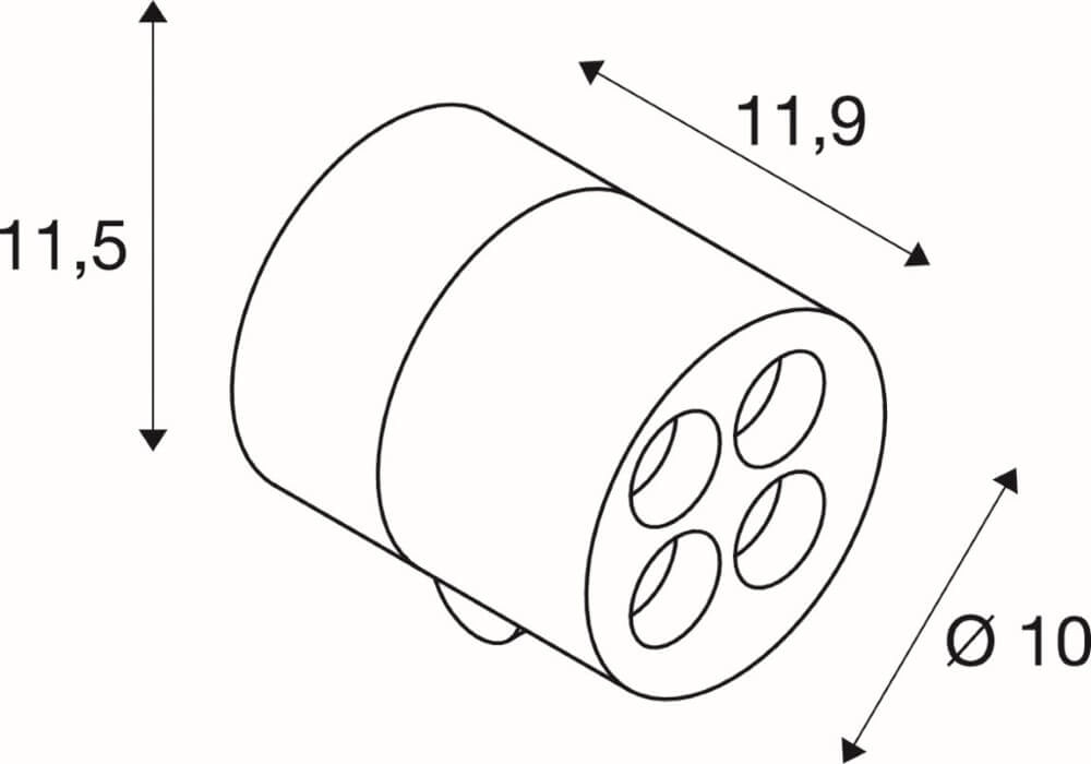 Richtbare led spot R-Cube SLV 4024163278102