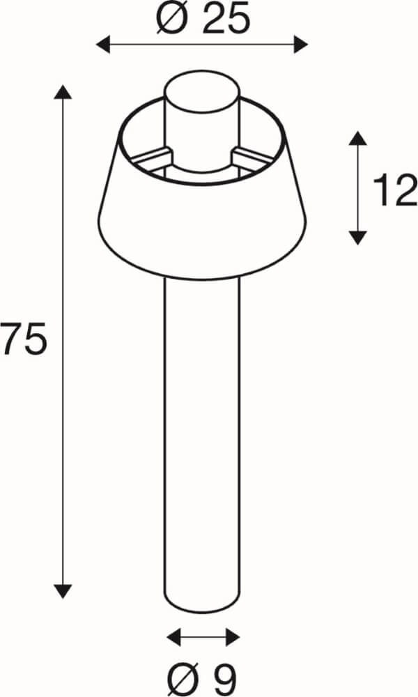 Paddenstoel lamp Photoni 45 zwart - 75cm SLV 4024163280976