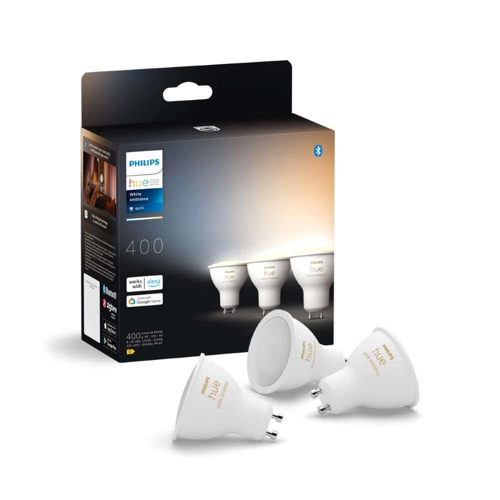 Lichtbron Hue GU10 - 4,2W - White Ambiance set van 3 Philips 8720169230095