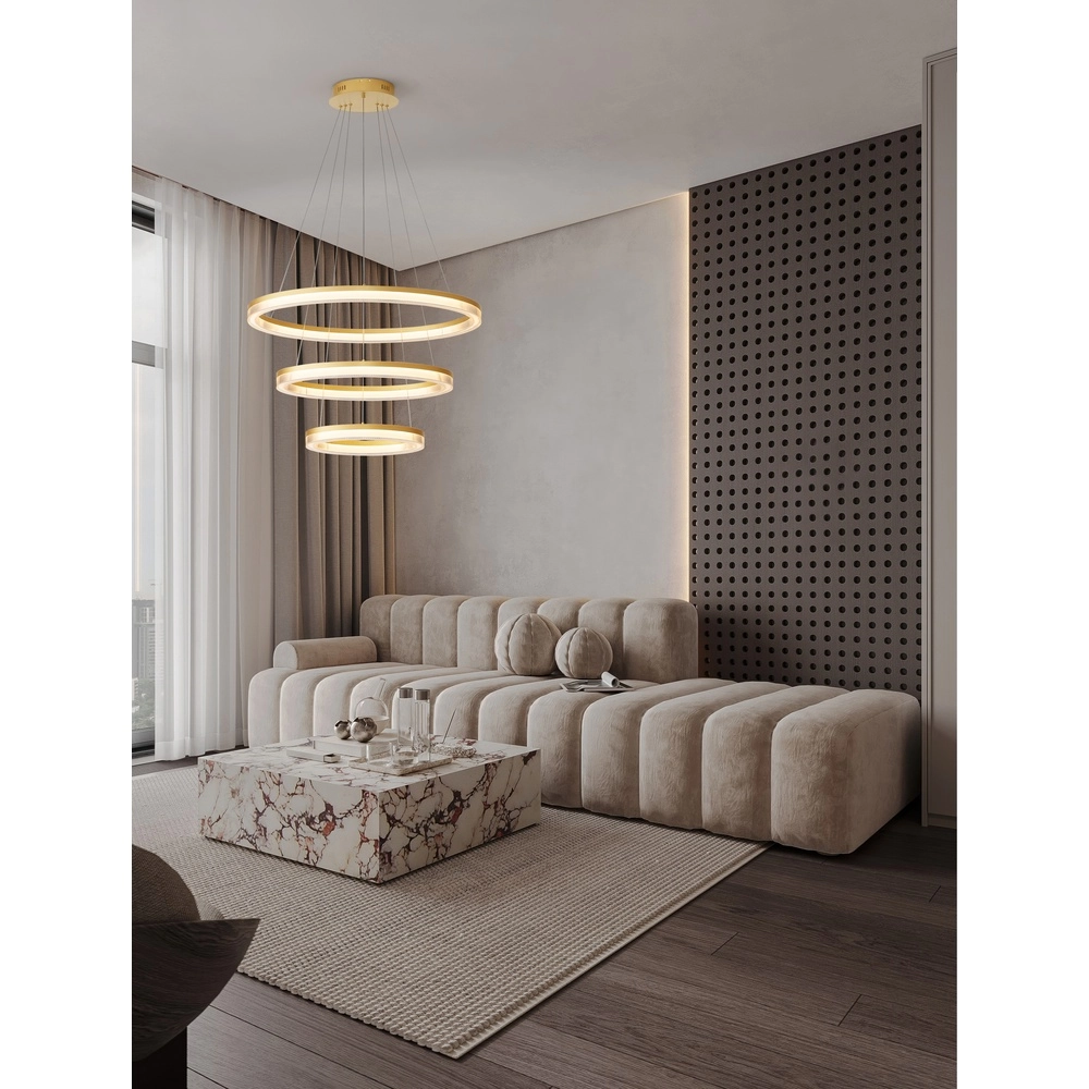 Gouden hanglamp Luana 3-lichts Lyora 5212017479679