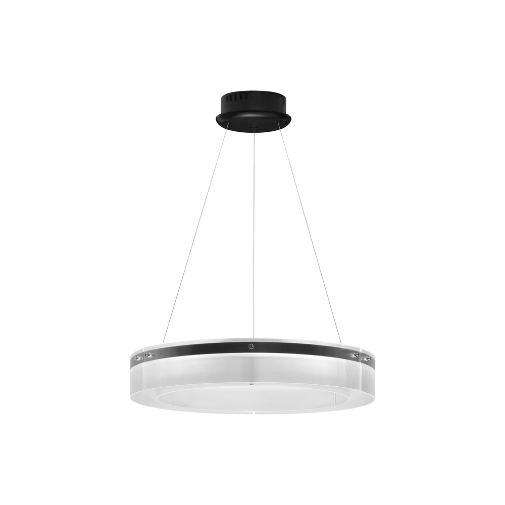 Design hanglamp Pauline zwart met glas Ø 70cm Lyora 5212017445384