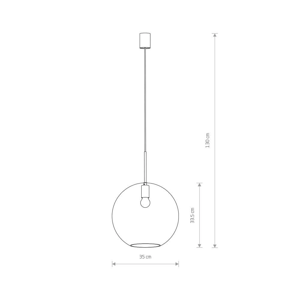 Glazen bollamp Sphere Ø 35cm Lyora 5903139784696