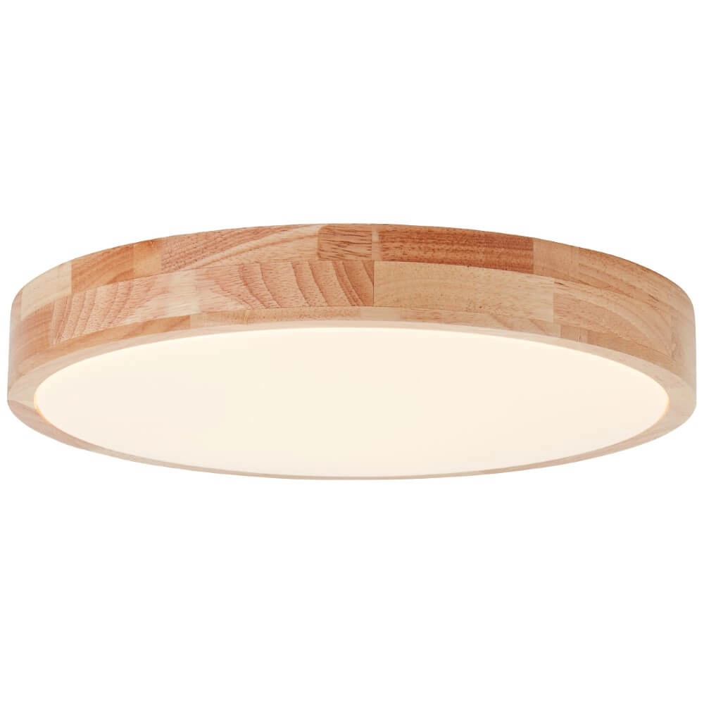 Houten plafonnière Slimline Ø 39cm